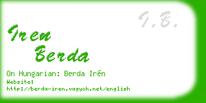 iren berda business card